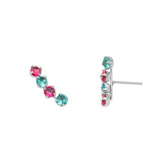 BRINCO EARCUFF PEDRAS COLORIDAS