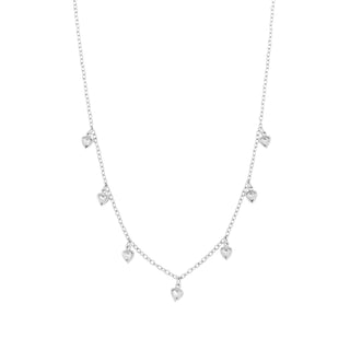 GARGANTILHA CHOKER  INOX CORAÇÕES DE ZIRCONIA