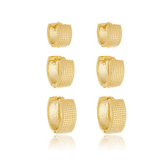 TRIO ARGOLAS ARTICULADAS CRESPAS