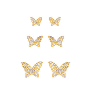 TRIO DE BORBOLETAS COM ZIRCONIAS